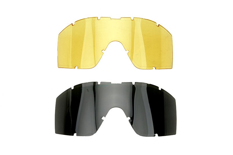 Lunettes de protection à profil bas + jeu de lentilles - vert olive