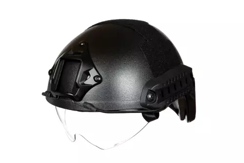 Replika přilby X-Shield MH s brýlemi - černá
