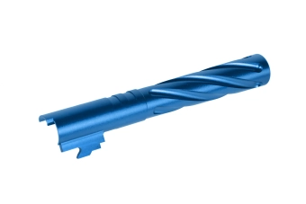 Aluminiowa lufa zewnętrzna LA Capa Customs TORNADO do replik TM Hi-Capa 5.1 Niebieska