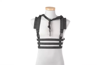 Gilet tactique Chest rig type de profil bas - Noir