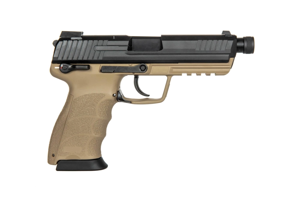 Replika pistoletu TM45 Tactical z tłumikiem - Tan