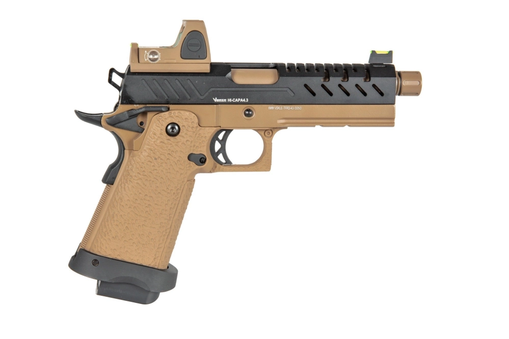Vorsk Hi-Capa 4.3 BDS Pistol Replica - Black/Tan