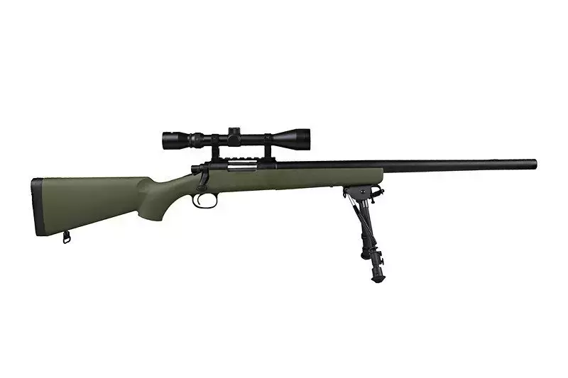 Réplique de fusil de précision SW-10 avec lunette et bipied (Upgraded) - olive 