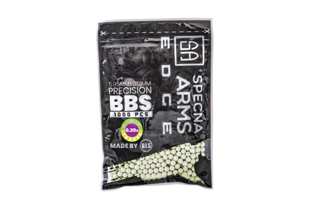 Specna Arms EDGE™ Tracer BIO Precision BBs 0.20g - 1000 BBs – Green