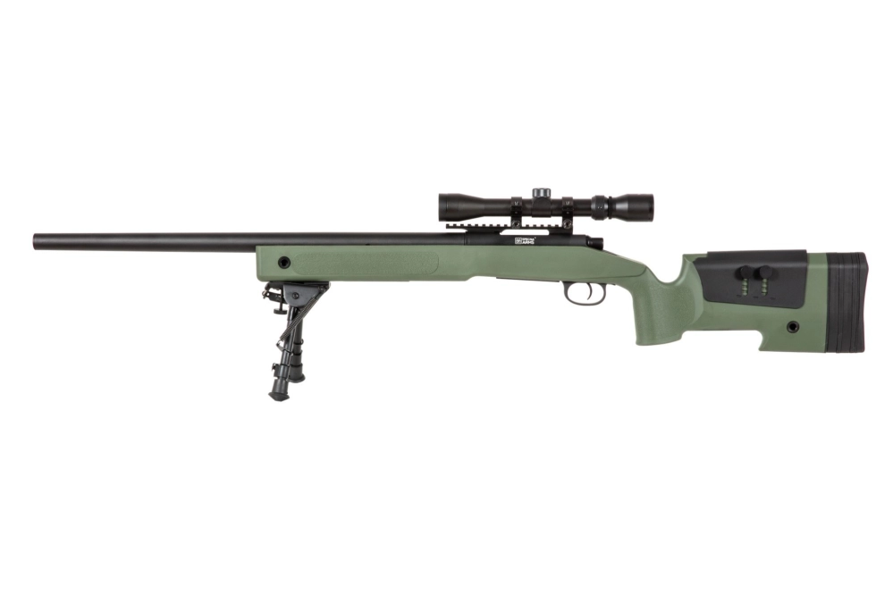 Airsoft pušky puškohled a dvojnožka SA-S02 CORE™ - olivově zelená