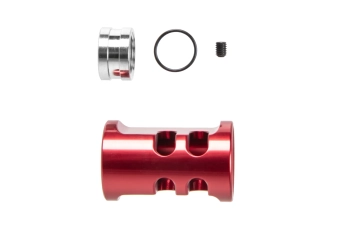 Kompensator typu A TTI Airsoft do replik AAP01 14mm CCW Czerwony