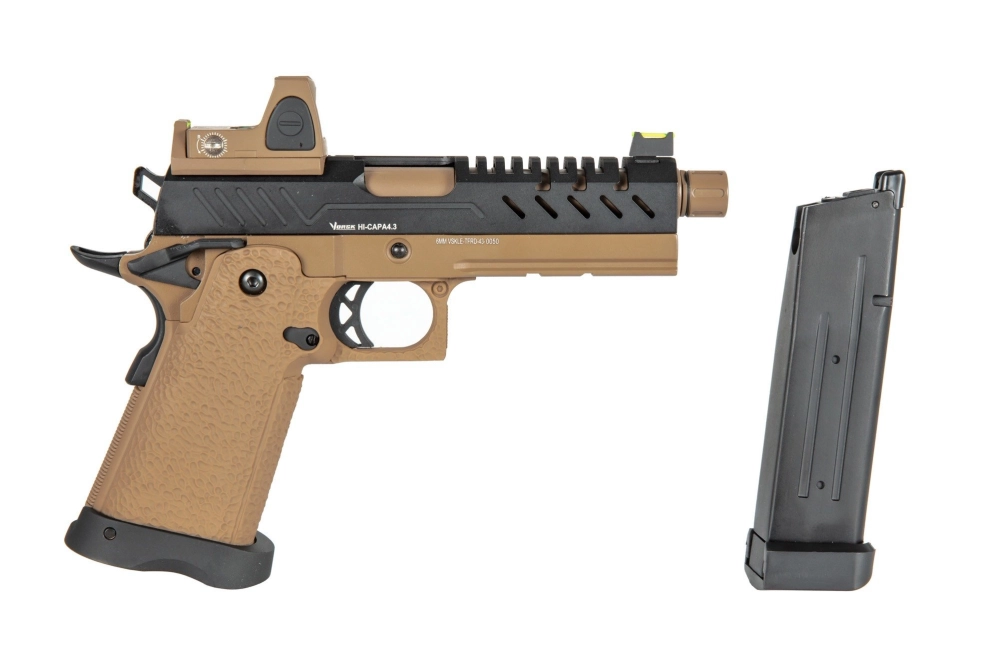 Vorsk Hi-Capa 4.3 BDS Pistol Replica - Black/Tan