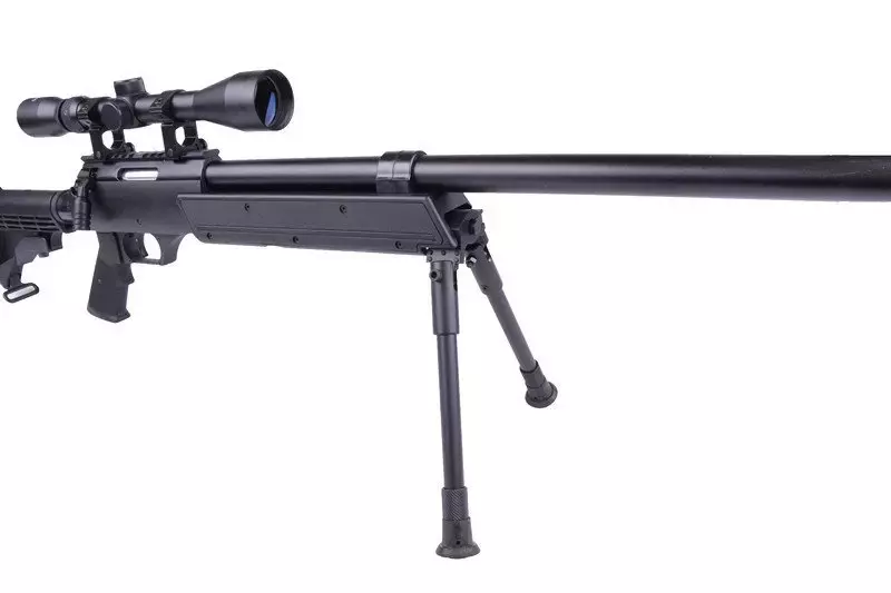 Airsoftová odstřelovací puška MB06D (s dvojnožkou a optikou)