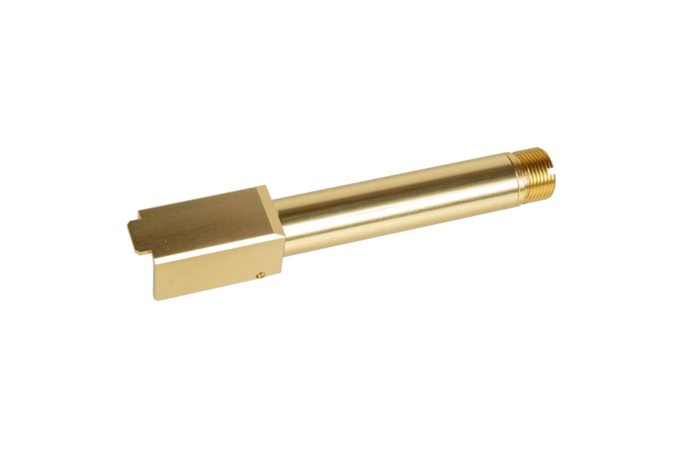 Canon externe fixe à 2 voies  Non-Recoiling " pour répliques Umarex Glock 19X - Or "