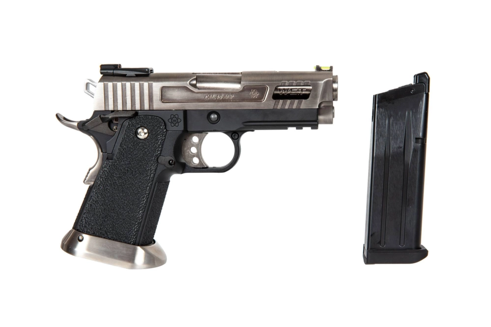 Hi-Capa 3.8 Force “Velociraptor” (Full Auto) Pistol Replica - Silver