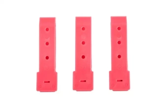 Jeu de 3 boucles en polymère 3" - rose