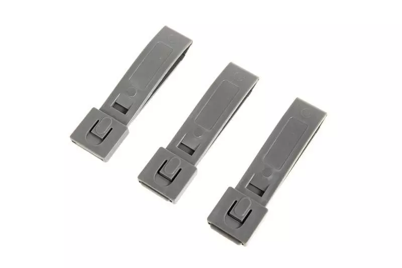 Zestaw 3 polimerowych klamer 3" - Foliage Green