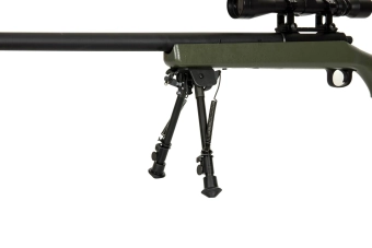 Fusil de airsoft rifle de francotirador SW-10 (con mira y bípode) - verde oliva