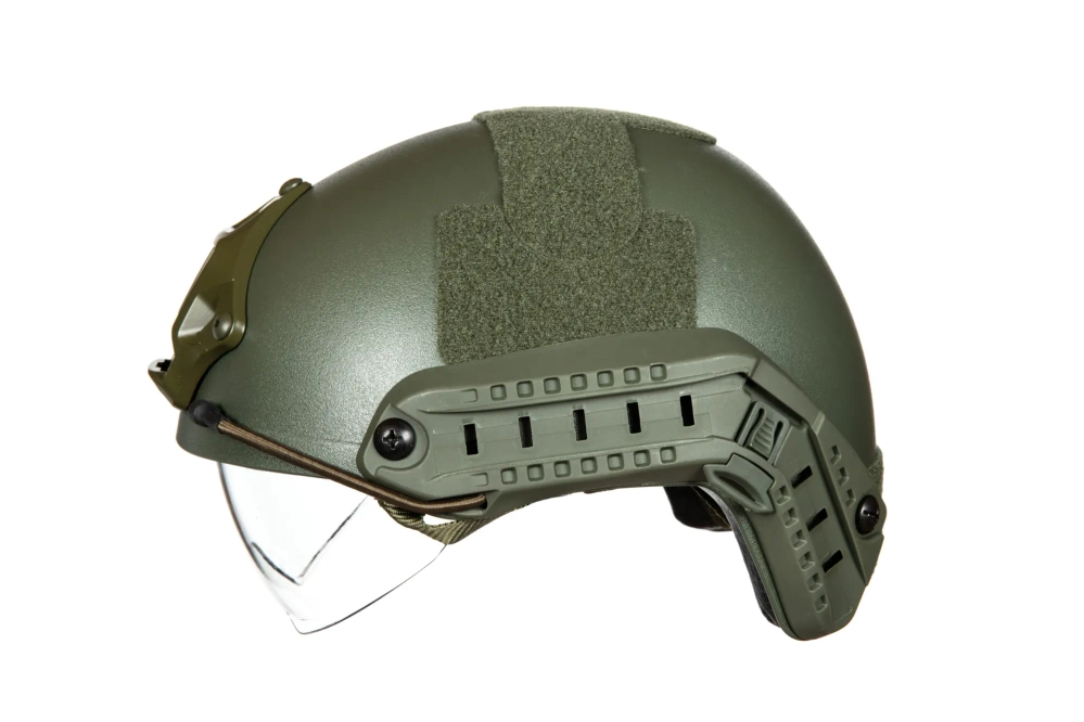 Replika přilby X-Shield MH s brýlemi - olivová barva
