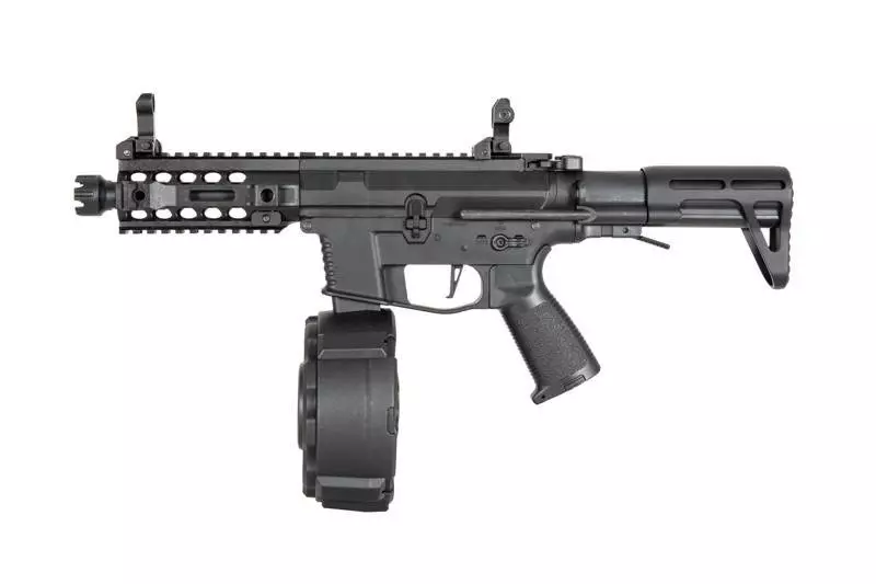 PX9 replica machinepistool (+ DRUM magazijn) - zwart