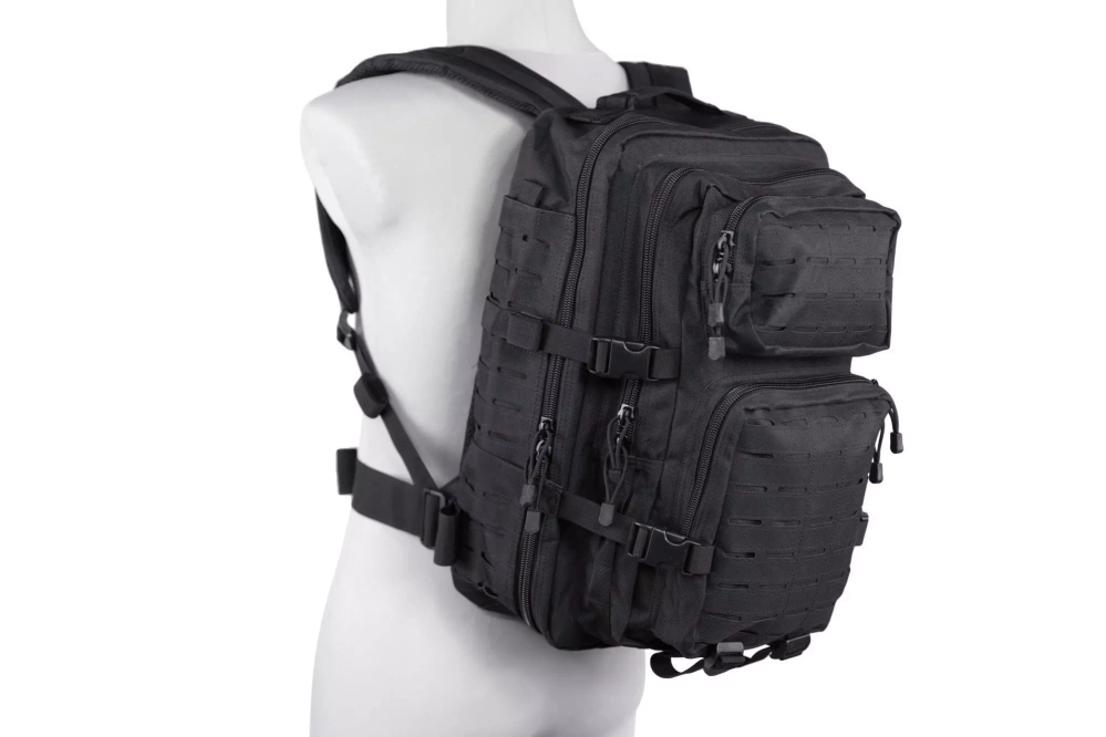 Laser-Cut medium patrol backpack - black