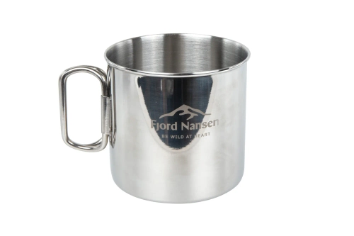 Kubek turystyczny Fjord Nansen Brann 500ml Srebrny