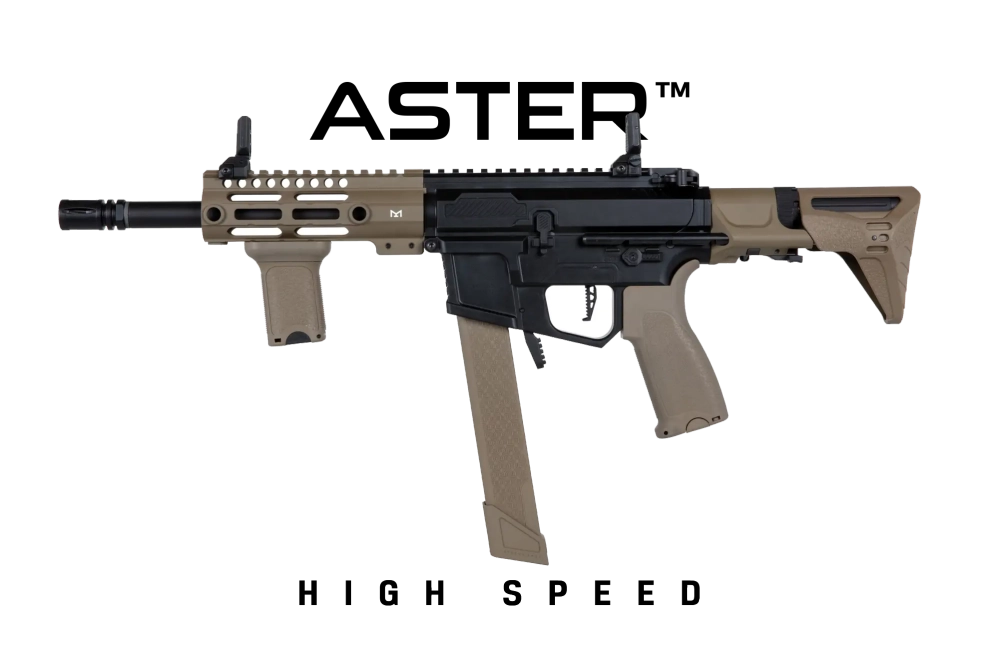 Replika pistoletu maszynowego Specna Arms SA-X01 EDGE 2.0™GATE ASTER HIGH SPEED Half-Tan