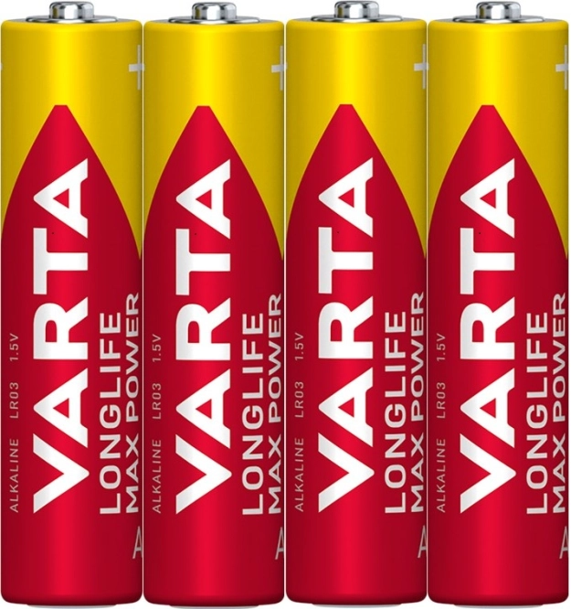 Set van 4 stuks LR03 (AAA) Varta Longlife Max Power 1,5V AAA B4 batterijen