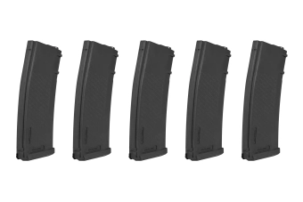 Set of 5 S-Mag Mid-Cap magazines for 125 rounds - black