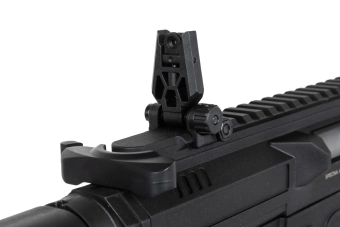 airsoft Specna Arms SA-FX02 Ametralladora FLEX™ HAL ETU Negra con dispositivo de descarga naranja