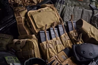 Triple OPEN Pouch for AK Magazines - Olive Drab