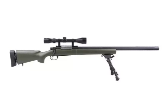 SW-04J Army Sniper Rifle Replica with scope and bipod (Upgraded) - olive