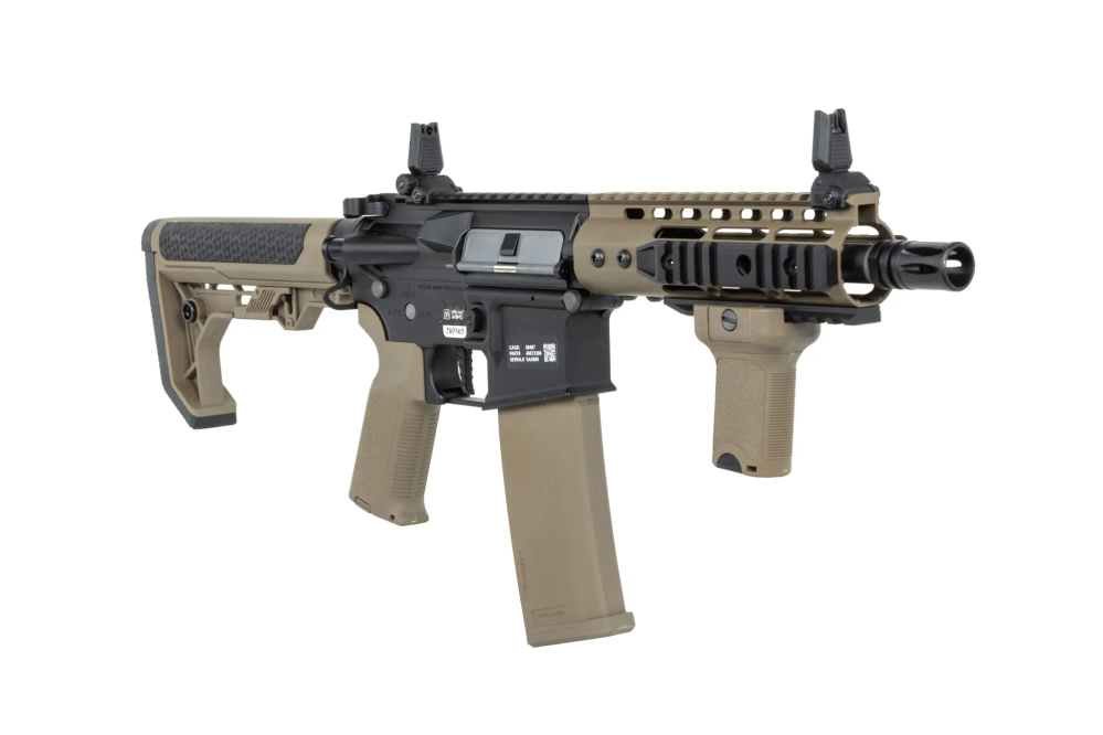 Specna Arms RRA SA-P12 PRIME™ HAL™ ETU Light Ops Stock airsoft Carbine High Torque Half-Tan Version