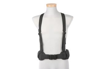 Belt with X type suspenders - black