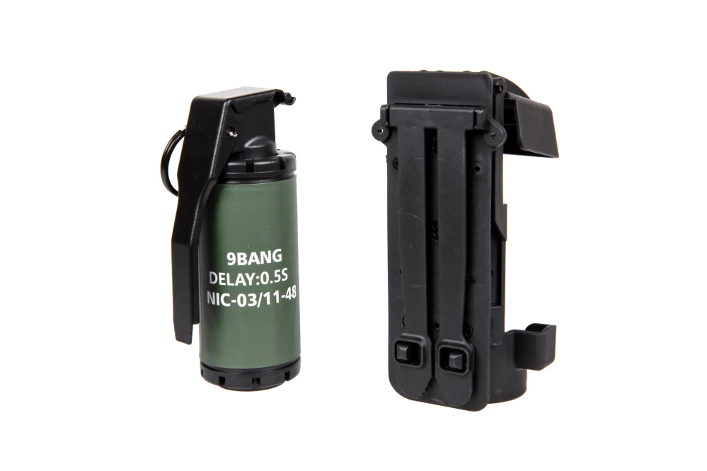 Figurína granátu Flashbang s nabíječkou - černá