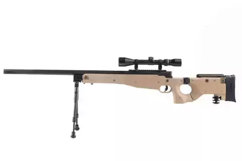 Airsoftová odstřelovací puška MB08D - s optikou a dvojnožkou - tan