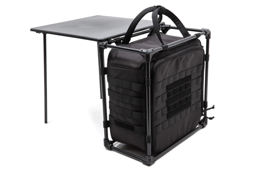 Mesa de senderismo plegable Wosport Negra