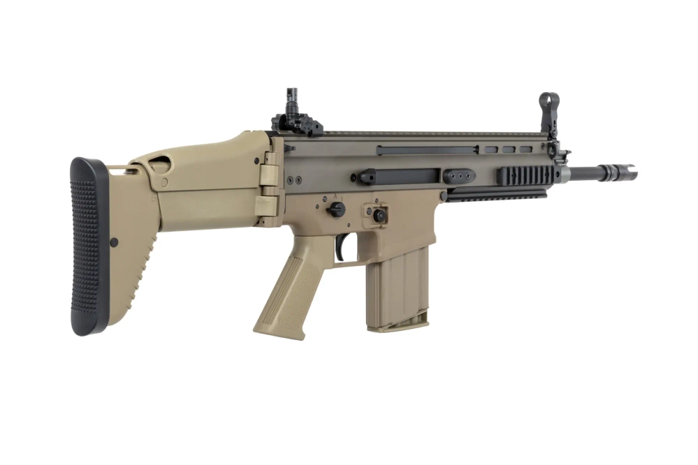 airsoft Cybergun x FN HERSTAL SCAR-H fusil de asalto con maletín de transporte Tan