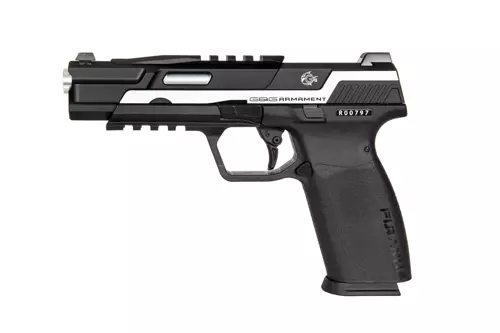 Airsoft pistole Piranha TR - stříbrná