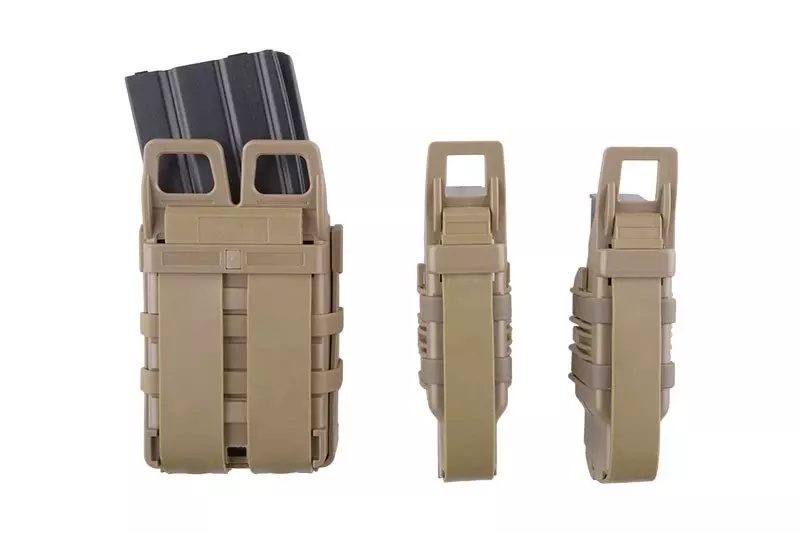 Zestaw ładownic Open III (2 XS+1 M) na magazynki pistoletowe + 5,56 - tan