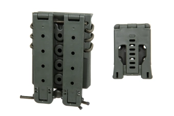 Drager voor 2 M4/M16 en 9mm magazijnen Wosport Urban Assault Quick Pull Olive