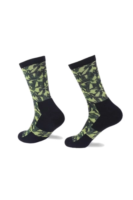 Na Giean BOULDER WAY MEDIO CREW calcetines BWCM5002 VERANO ALTO M (41-43) Negro-Verde