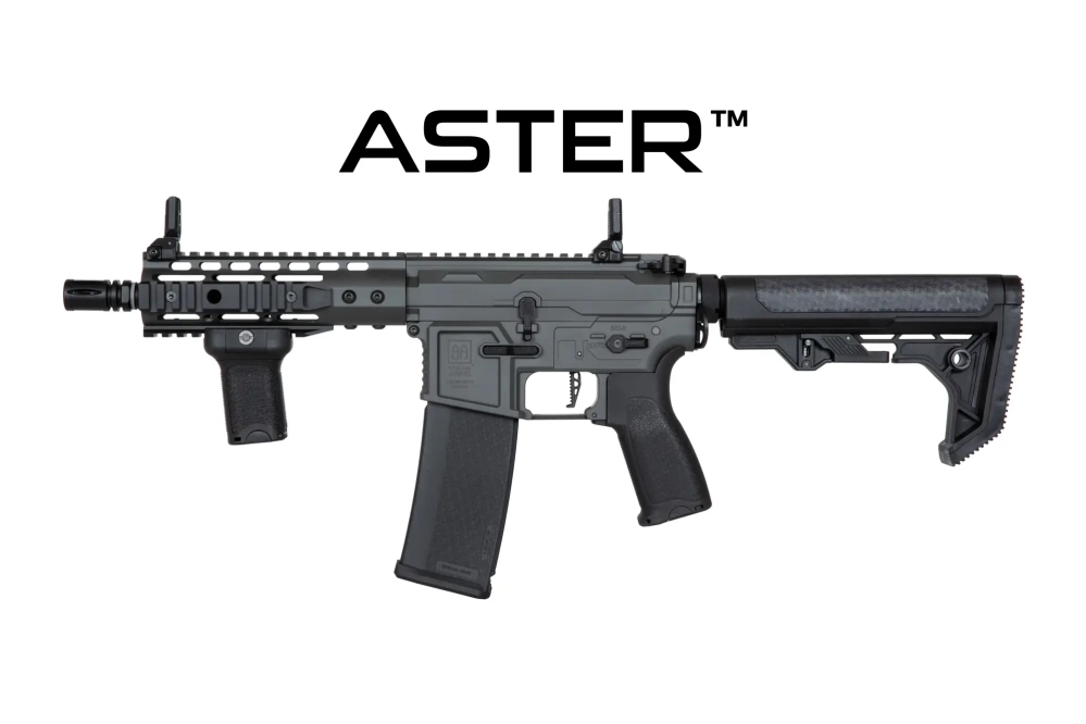SA-E12 EDGE 2.0™ GATE réplicas de carabina ASTER Gris - Nuevo receptor / Culata Light Ops.