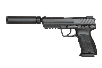 Réplique de pistolet tactique TM45 avec silencieux - noir