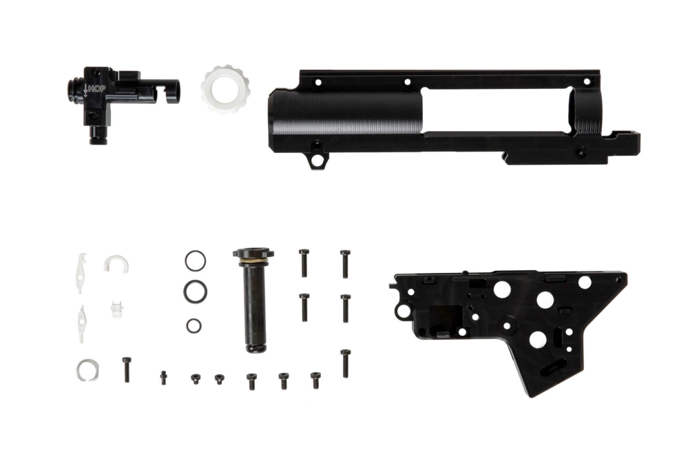Dwudzielny, wzmocniony szkielet gearboxa v.2 (8mm) z systemem QSC z komorą hop-up