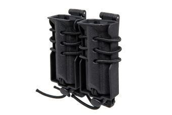 Drager voor 2 9mm magazijnen Wosport Urban Assault Quick Pull Zwart