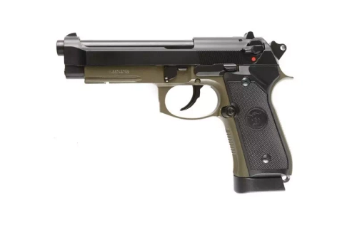 Pistola de airsoft M9A1 (CO2) - verde oliva