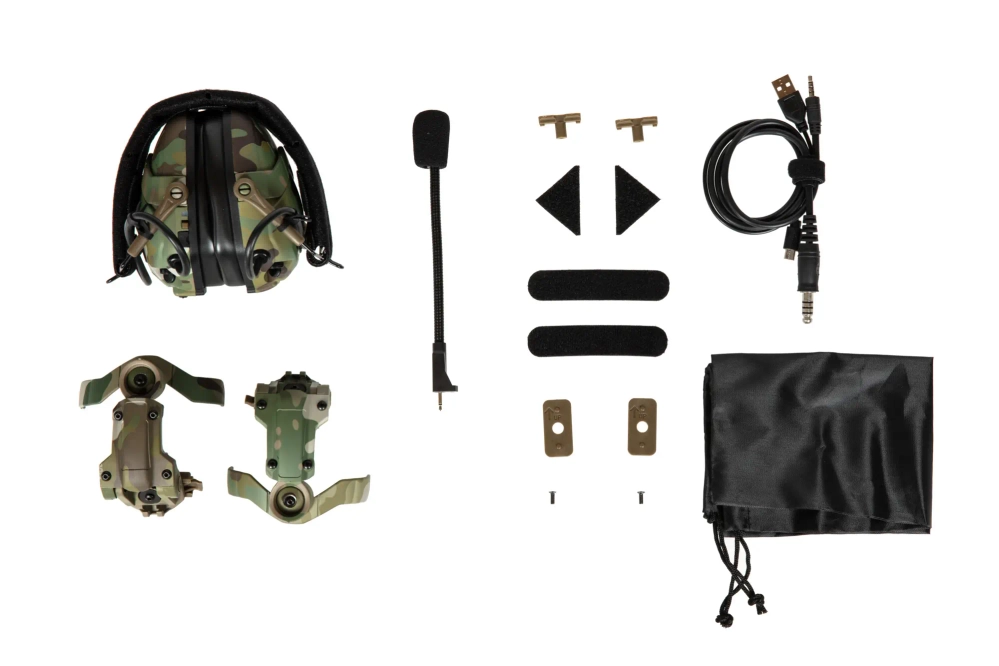 Taktyczne słuchawki aktywne Bluetooth HD-16 - Multicam