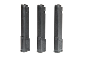 Set of 3 Mid-Cap 120 BB Magazines for KWA Ronin TK.45 Replicas