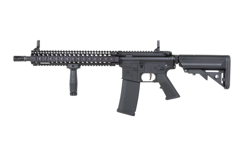 Specna Arms Daniel Defense® MK18 SA-P26 Prime™ Aster II ETU airsoft Carabina con motor brushless de un solo disparo Negro
