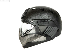 WarQ Full Face First Helmet Black Rough (OUTLET)