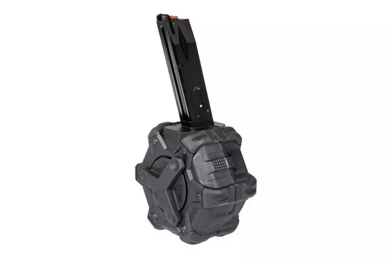 350rd Green Gas Drum Magazine for Beretta / MB replicas - black