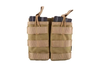 Double Open I Pouch for AK/M4/G36 Magazines - Tan