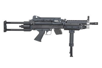 Fusil mitrailleur ASG A&K M249 Para Noir
