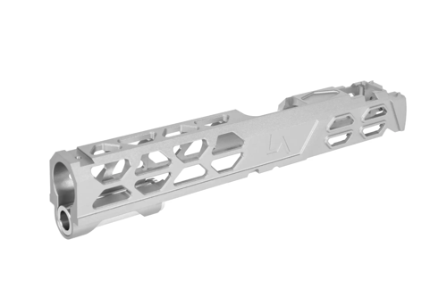 LA Capa Customs Cerradura de aluminanio VOID para réplicass TM Hi-Capa 5.1 Plata